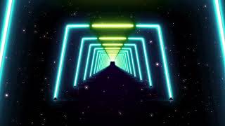 Neon Effect Beautiful Tunnel Abstract Glow Particles HD Background