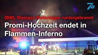 Großbrand legt Reifenhandel des Bräutigams in Schutt und Asche - Sogar DJ Ötzi ist aufgetreten