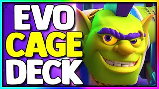 The *BEST* Evo Goblin Cage Deck in Clash Royale