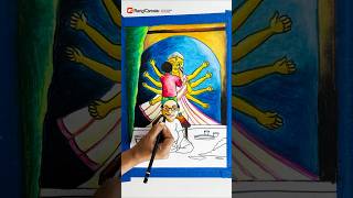 Mahalaya drawing easy / Agomoni drawing #drawing #durgapujadrawing #shortsfeed #shorts #shortsvideo