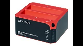 Cirago Dual Hard Drive Docking Station USB 3 0 With One Touch Cloning