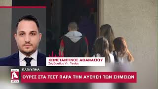 Ουρές στα σημεία δειγματοληψίας λίγες ώρες πριν το πρώτο κουδούνι για το 2022