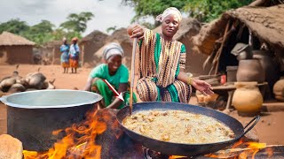 Watch As This African Family Prepares Mouthwatering Organic Pork And Cassava Lunch In Their Village!