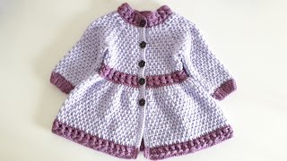 Crochet #32 How to crochet " Springtime " girls coat / Part 1