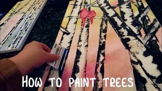 How to paint trees with a credit card