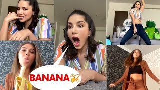 Sunny Leone ❤ Elnaaz Norouzi (Sacred Games Actress) Eat 🍌 Dance 💃 Chat Funny 😂 on Live Stream 2020