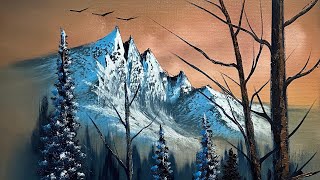 S6 Ep7 FNF - Winter Mountain Landscape #LIVEArt #OilPainting #FreeTutorial #PaintWithJosh #BobRoss