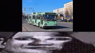 When arrived at the stop...| Когда на остановку приехал... (Version with Minsk trolleybus)