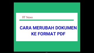 Cara Merubah Dokumen Scanner Langsung ke Format PDF