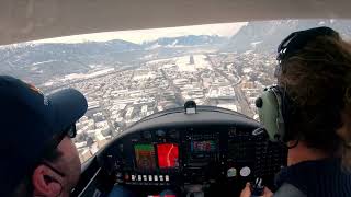 Innsbruck city approach in the snow (LOWI 26)