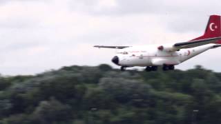 Landing of a turkish airforce Transall C-160D at ELLX Luxembourg [Full HD]