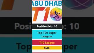 t20 best premium League's in 2023 #world #richestcountry #sixesincricket