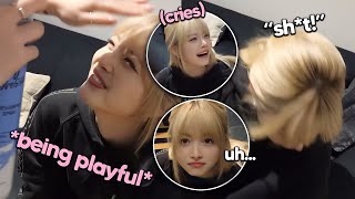 Eunchae got into an *accident* after being too playful backstage (they can't stop her)