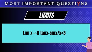 lim x→0 tanx−sinx/x^3