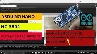 Distance measurement using arduino nano and HC-SR04 module