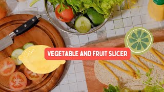 Vegetable and fruit slicer for cutting vegetables, fruits, and cheese within seconds without hassle😎