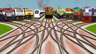 The Most Realistic Indian Train Crossing 3d Game | BUMPY RAILROAD TRACKS | Railworks | Steam trains