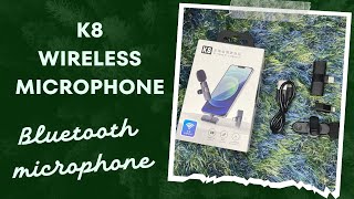 K8 Wireless Microphone/Microphone Unboxing/Bluetooth Microphone|Catchy Fusion