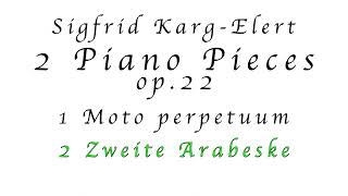 Sigfrid Karg-Elert 2 Piano Pieces, Op.22