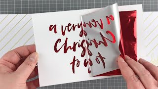 Red Foiled Christmas Card - Merry Christmas from Eternal Stationery!