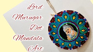 Lord Murugar Mandala Art on MDF board | step by step process video