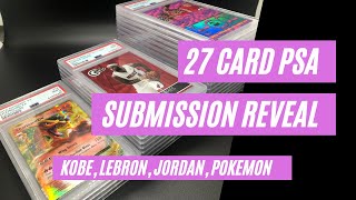 27 Card PSA Submission Reveal (Kobe, Lebron, MJ, Pokemon) | Sports Cards Investing and Collecting |