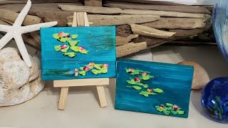 Monet Inspired Lily Pad Acrylic Painting for Beginners