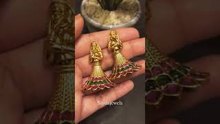 Gold Plated Temple Earring | Sayda Jewels