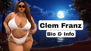 Clem Franz | plus size model | curvy fashion model and influencer biography, age weight and height