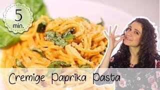 Vegane Paprika Pasta (gesund & lecker!) - Cremige Paprika Pasta Soße Vegan | Vegane Rezepte 💚