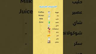 مأكولات ومشروبات باللغة الإنجليزية