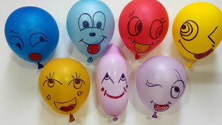 Satisfying slime vedio , Funny face Balloon with Mixing Random Into Slime,ASMR slime vedio