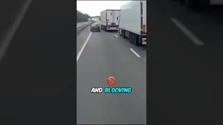 Trucker Friends Team Up Against Reckless Brake Checker!😍