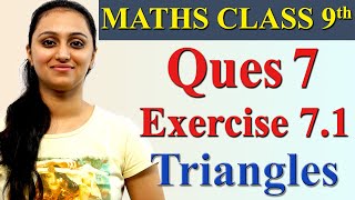 Q 7, Ex. 7.1, Page No 94 - Triangles - NCERT Class 9th Maths, CBSE