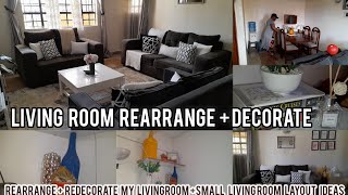 LIVING ROOM REFRESH::REARRANGE + REDECORATE MY LIVING ROOM+ SMALL  LIVING ROOM LAYOUT IDEAS