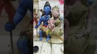 shiv parvati ganesh murti making #shots #viral #shivparivaar