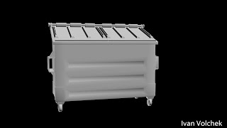 I made a dumpster model in 3ds Max from a video tutorial