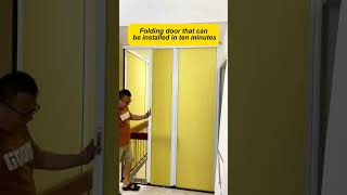 A partition door can be installed at the stairwell in 10 minutes.#foldingdoors #pvcdoor