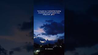 Being Alone... 🙂 #shorts #loveyourself #relateable #viral #motivation #sky #quotes #sad #alone