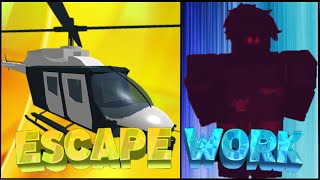 ROBLOX ESCAPE WORK STORY ALL ENDINGS - WALKTHROUGH - SECRET BADGE?