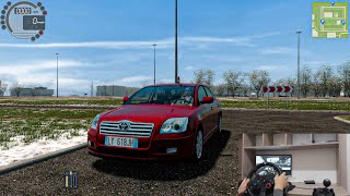 Toyota Avensis | City Car Driving | Steering Wheel Cam