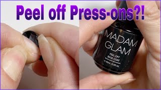 Gluing Press-ons to Peel Off Gel Base Coat!!