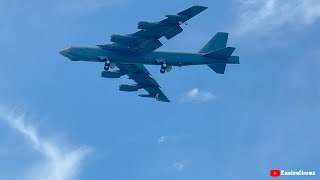 Huge B-52 Bomber Insanely Low Flyby Over The Ocean!