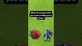 PEKKA + Blimp = ??? Find Out Here! 😂 #jokes #clashofclans #comedyshorts