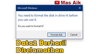 Flashdisk Minta Format Dan Cara Menyelamatkan Data-Data Yang Tersimpan Di Dalamnya