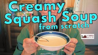 Homemade Squash Soup | Crocktober Soup Series | Farmish Kind of Life