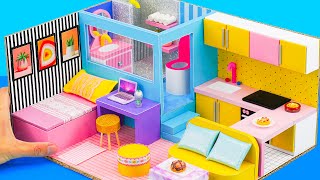 DIY Miniature House #64 Build Simple Colorful House with Cute Rooms For Family From Cardboard