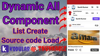 Kodular dynamic component list (dynamic all component list create source code load)