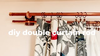 DIY Double Hung Copper Curtain Rod