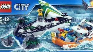 Lego City Sailboat Rescue Great White Shark 60168 - Lego Coast Guard crew sailor - Lego Speed Build